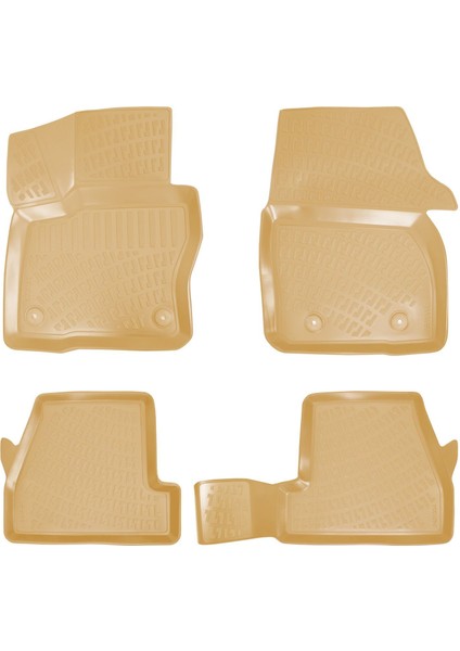 Rizline Ford Focus 3 2011-2014 Ile Uyumlu 3D Havuzlu Paspas Bej
