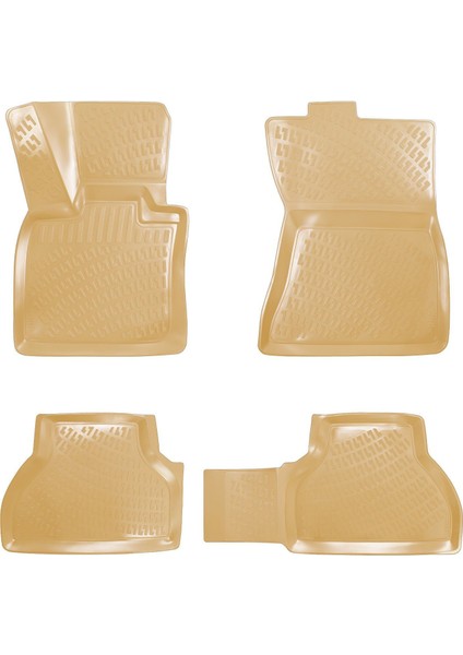 Rizline Bmw X6 2008-2014 Ile Uyumlu 3D Havuzlu Paspas Bej