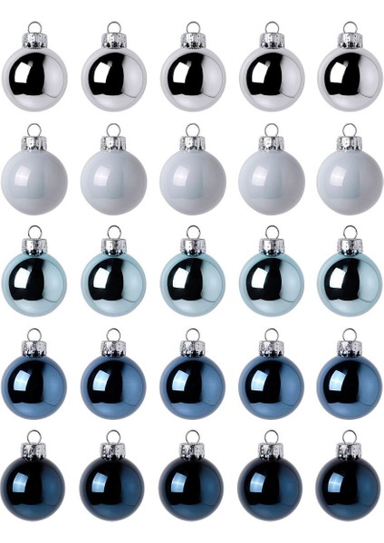 Ağaç Süsü, Cam-Lame, 3.5 Cm, 25 Adet