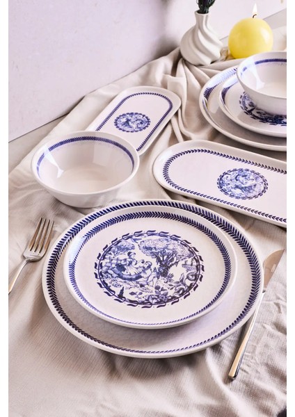 French Vintage 8 Parça 2 Kişilik Yemek Takımı