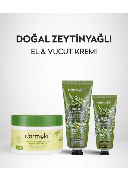 Zeytinyağlı El ve Vücut Kremi 250 ML+75ML+30 ml