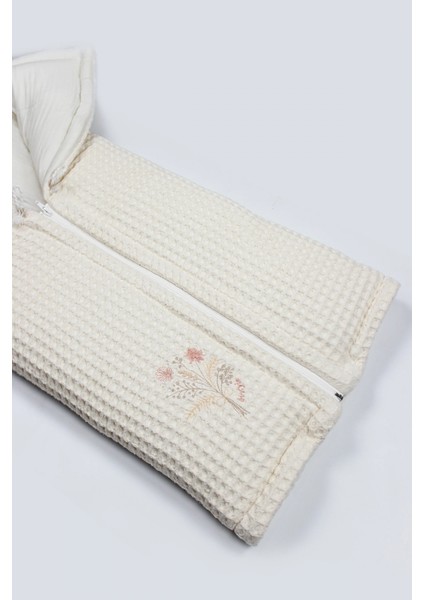 Bistyle Fermuarlı Natural Life Pike Battaniye Girl 70113 Ekru