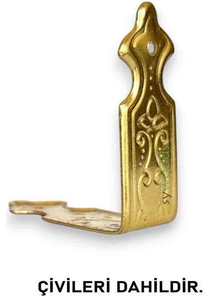 Dekoratif Kutu Kenarı 4 Adet Kutu Sandık Aksesuar Sarı