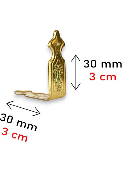 Dekoratif Kutu Kenarı 4 Adet Kutu Sandık Aksesuar Sarı