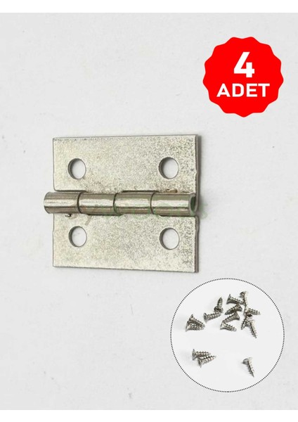 4 Adet Klasik Menteşe Nikel ve Vidaları 20x25 mm Kutu ve Sandık Menteşesi Hobi Maket indirimleri