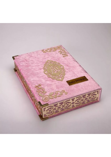 Şal + Seccade + Tesbih + Kuran Hediye Seti (Orta B. Şems Lafzatullah Gold Pleksi Raşel Kutu, B.pembe indirimleri