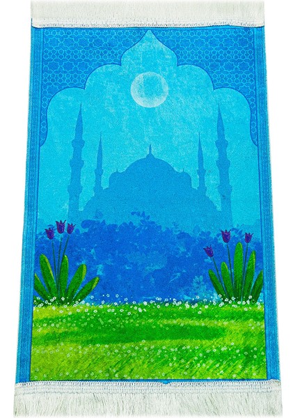 Benim Seccadem Kumbaralı Mavi Silindir Kutulu Çocuk Seccade Seti fırsatları