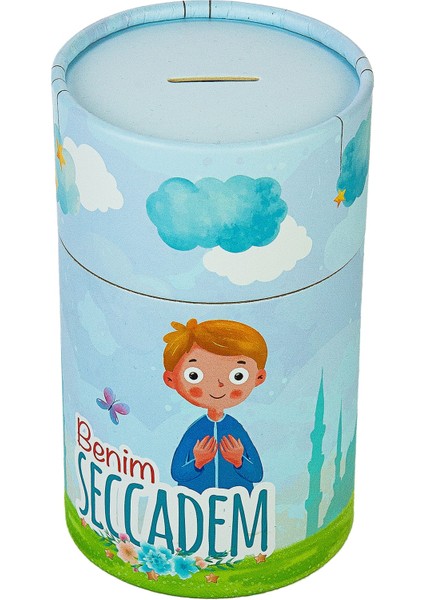Benim Seccadem Kumbaralı Mavi Silindir Kutulu Çocuk Seccade Seti indirimleri