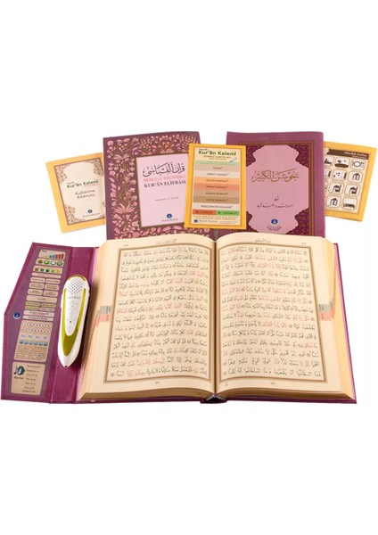 Kuran Okuyan Kalem Seti Kalem Kuran Orta Boy Pembe