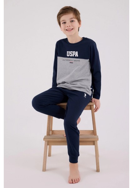 U.s. Polo Assn Uzun Kol Pijama Takım US2220-4 Lacivert