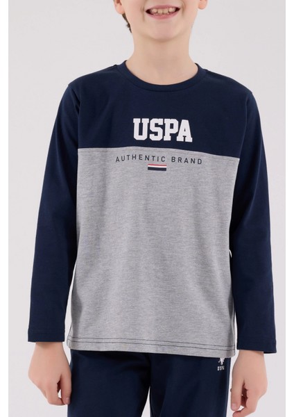 U.s. Polo Assn Uzun Kol Pijama Takım US2220-4 Lacivert modelleri