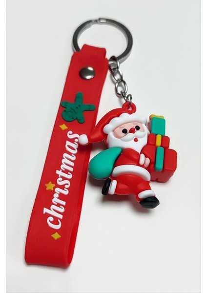 Yılbaşı Noel Baba Silikon Anahtarlık