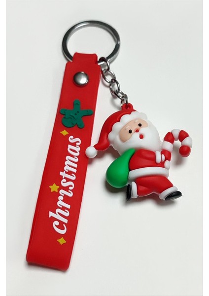 Yılbaşı Noel Baba Silikon Anahtarlık