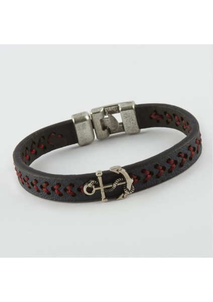 Çapa Figürlü Kaliteli Suni Deri Bileklik