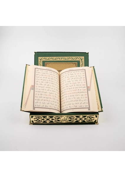 Raşel Kutulu Hediyelik Kuran-I Kerim (Orta Boy, Yeşil, Şems Lafzatullah Gold Pleksi) indirimleri