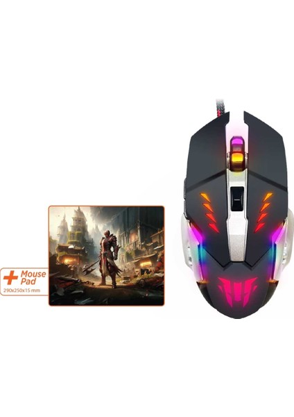 Gaming Mouse + Mouse Pad PGS303