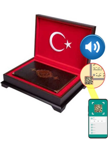 Isme Özel Ay Yıldız Ahşap Kutulu Kur'an-I Kerim Orta Boy fiyatları