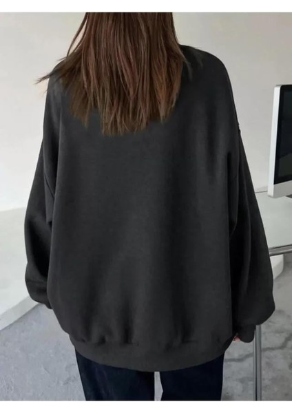 Düz Bisiklet Yaka Sweat - Siyah fiyatları