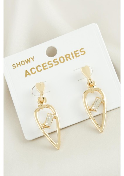 Kalp Yeni Sezon Taşlı Küpe fiyatları