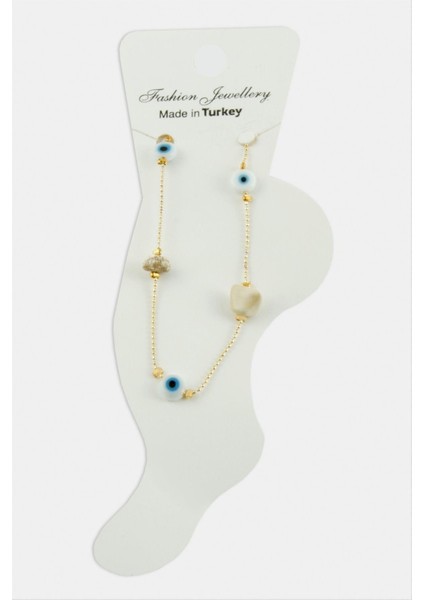 Nazar Kırık Doğaltaşlı Boncuk Halhal