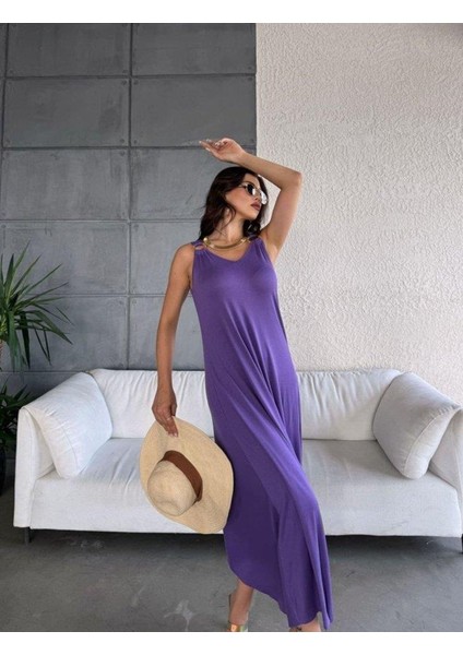 Kadın Çan Dokuma Kumaş V Yaka Asimetrik Kesim Elbise fırsatları