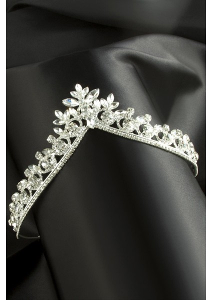 Lüks Taşlı Gelin Taçı