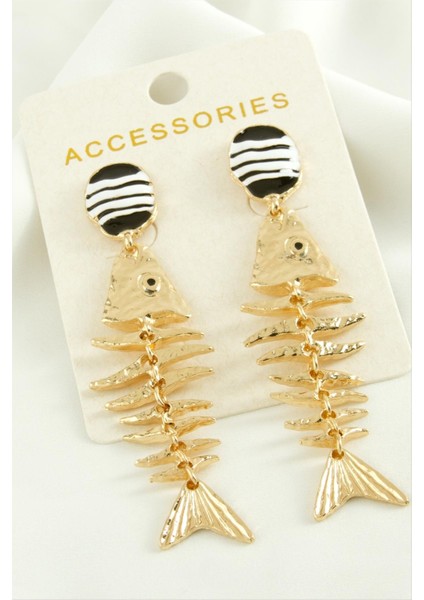 Kılçık Mineli Metal Küpe