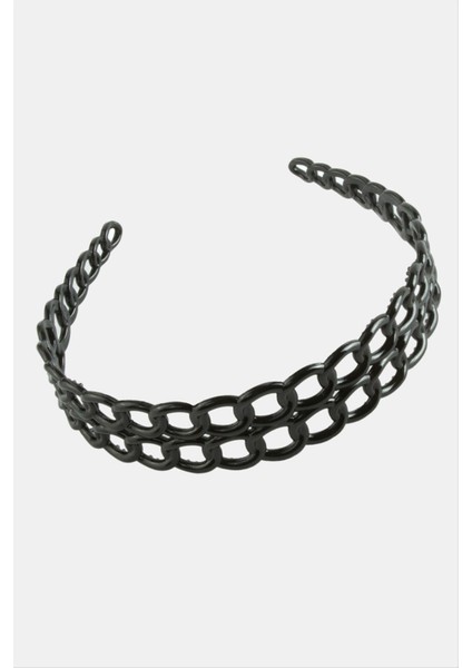 Zincir Desenli Siyah Renkli Taç
