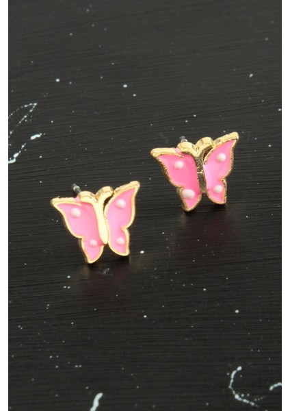 Benekli Kelebek Mineli Minik Küpe fiyatları