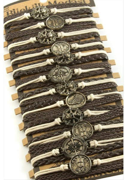 Metal Aparatlı Vinlex Deri Bileklik