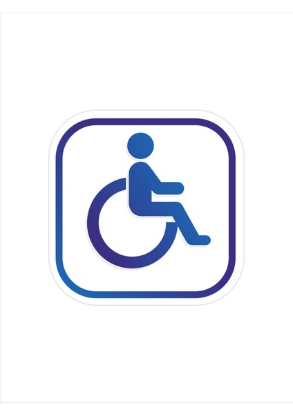 5 Adet 9x9 cm Engelli Sticker Oto Araç Sürücü Işaret Uyarı Sticker