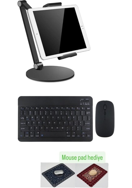 Acer Iconia M10 10.1" Uyumlu Stand Ayarlanabilir Klavye Mouse Set