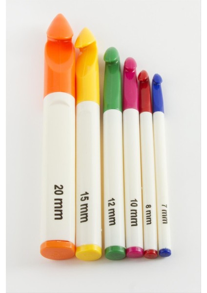 6 Adet Plastik Tığ 7-8-10-12-15-20 mm fiyatları