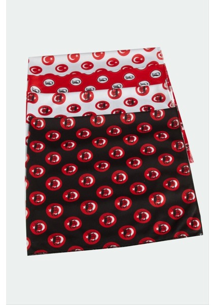 23 Nisan 19 Mayıs Türk Bayraklı ve Atatürk Imzalı Bandana 50*50