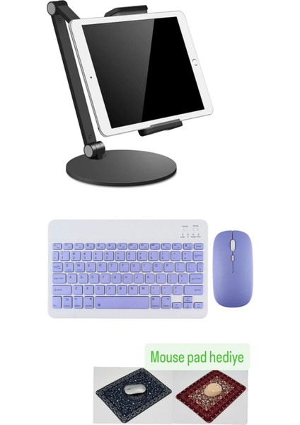 Samsung Galaxy Tab S9 10.9'' SM-X710 Uyumlu Stand Ayarlanabilir Klavye Mouse Set
