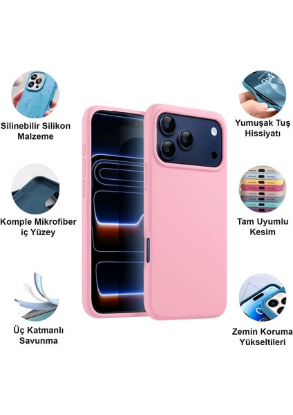 iPhone 17 Pro Kılıf Lansman Premium Silinebilir Silikon fiyatları
