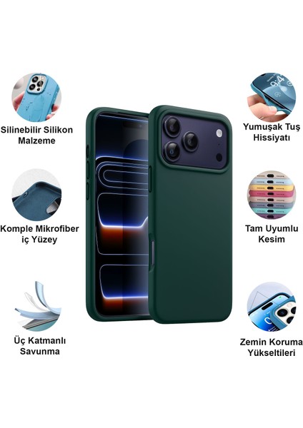 iPhone 17 Pro Max Kılıf Lansman Premium Silinebilir Silikon fiyatları