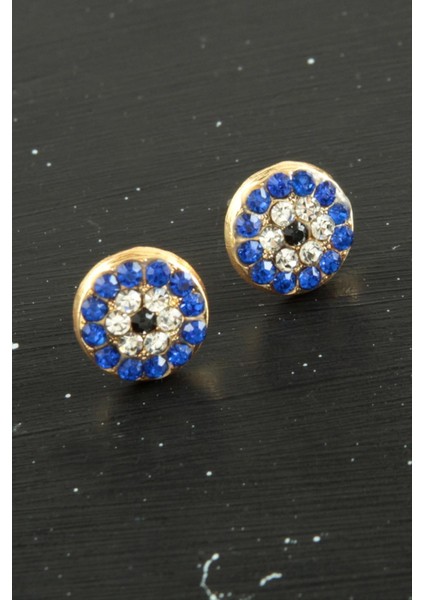 Nazar Taşlı Minik Küpe