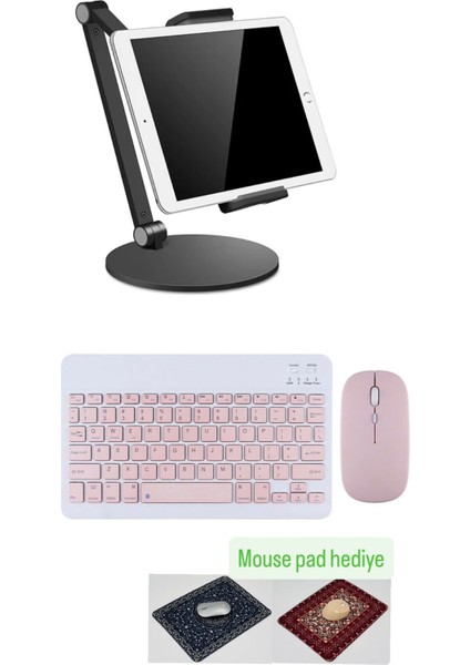 Samsung Galaxy A9 X110 8.7'' Uyumlu Stand Ayarlanabilir Klavye Mouse Set