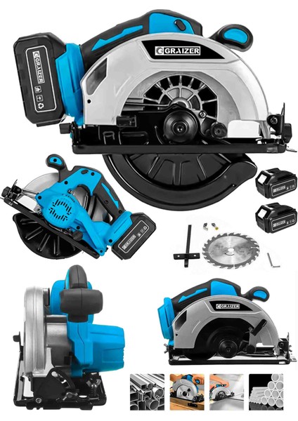 M 21 V Platinum Akülü Çelik Şanzuman Şarjlı Ahşap Sunta Ağaç Kesme Makinası Daire Testere