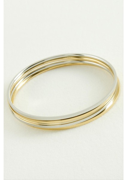 4 Adet Ajda Lüks Çelik Bilezik 65*2 mm