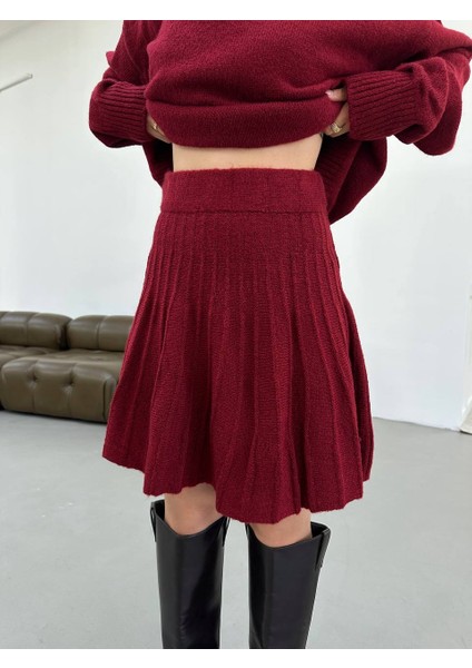 Triko Kumaş Pileli Etekli Hırka Takım fiyatları