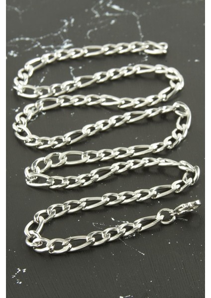 Düz Zincir Çelik Kolye 55 cm