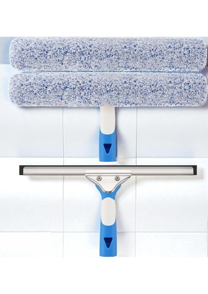 Cam Silme Aparatı Çekçek Metal 35CM Mikrofiber Peluş ve Aparatı 45 cm Temizlik Seti 2li Set