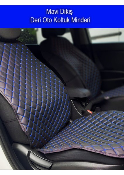 Siyah Mavi Deri Koltuk Minderi, 2016 ve Sonrası Hb2 Uyumlu, Konfor Sağlayıcı