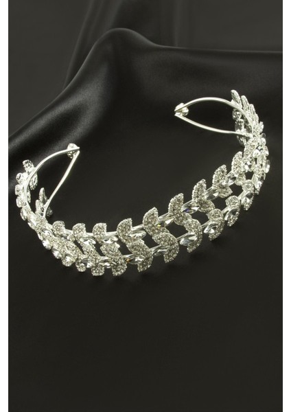 Oval Lüks Taşlı Gelin Tacı