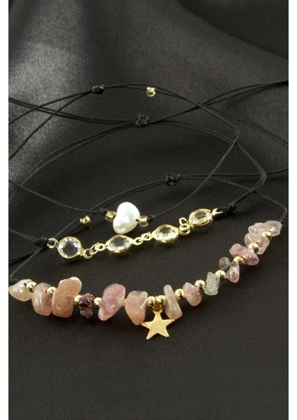 3 Adet Yıldız Kırık Doğaltaş Bileklik fiyatları