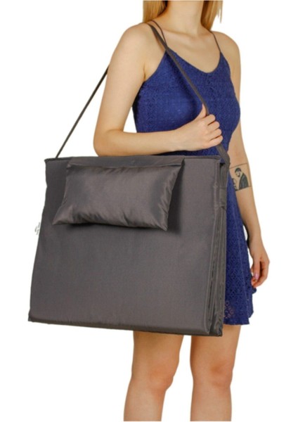 Katlanabilir Renk Solmaz Gri Şezlong, Plaj ve Kamp Için Rahat Oturma Minderi