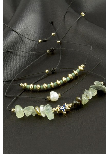 3 Adet Deniz Yıldız Mineli Kırık Doğaltaş Bileklik fiyatları