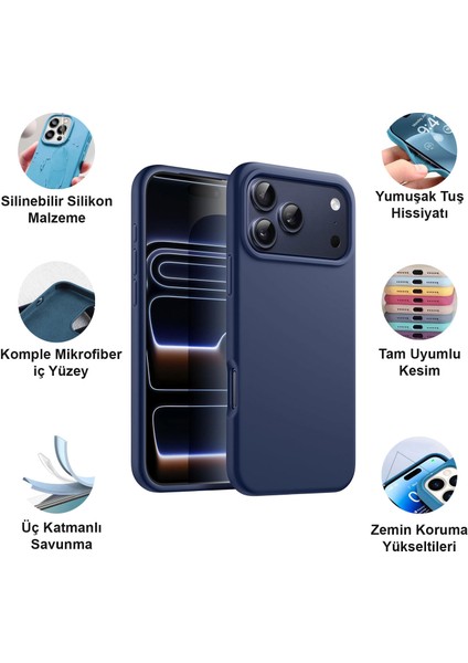 iPhone 17 Pro Max Kılıf Lansman Premium Silinebilir Silikon fiyatları